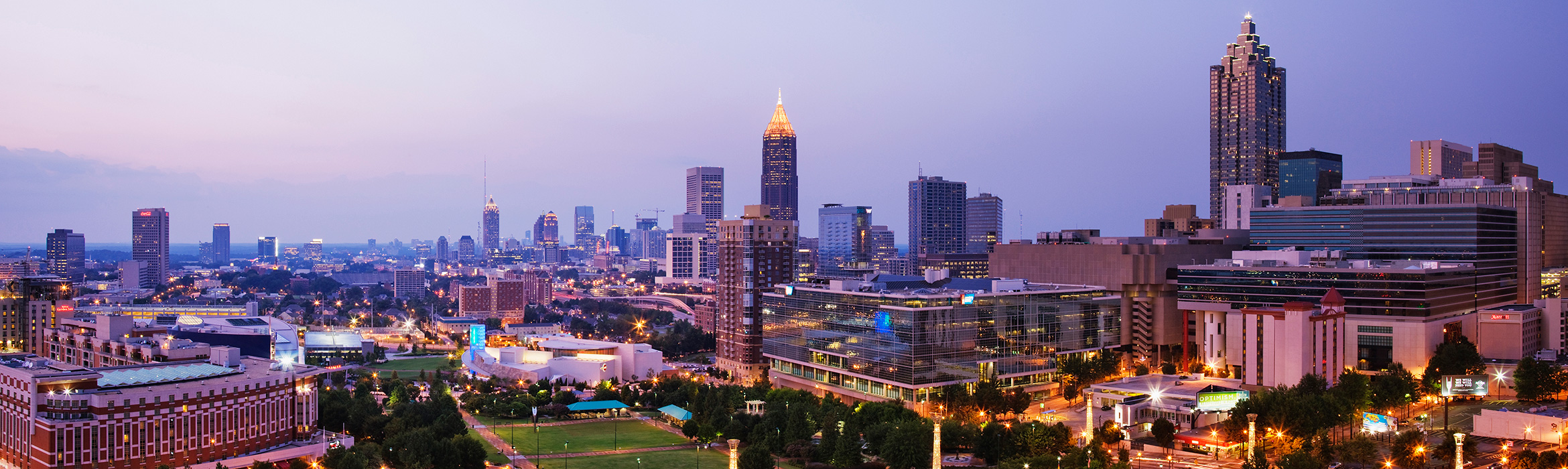 Skyline of Atlanta near the Alex. Brown branch