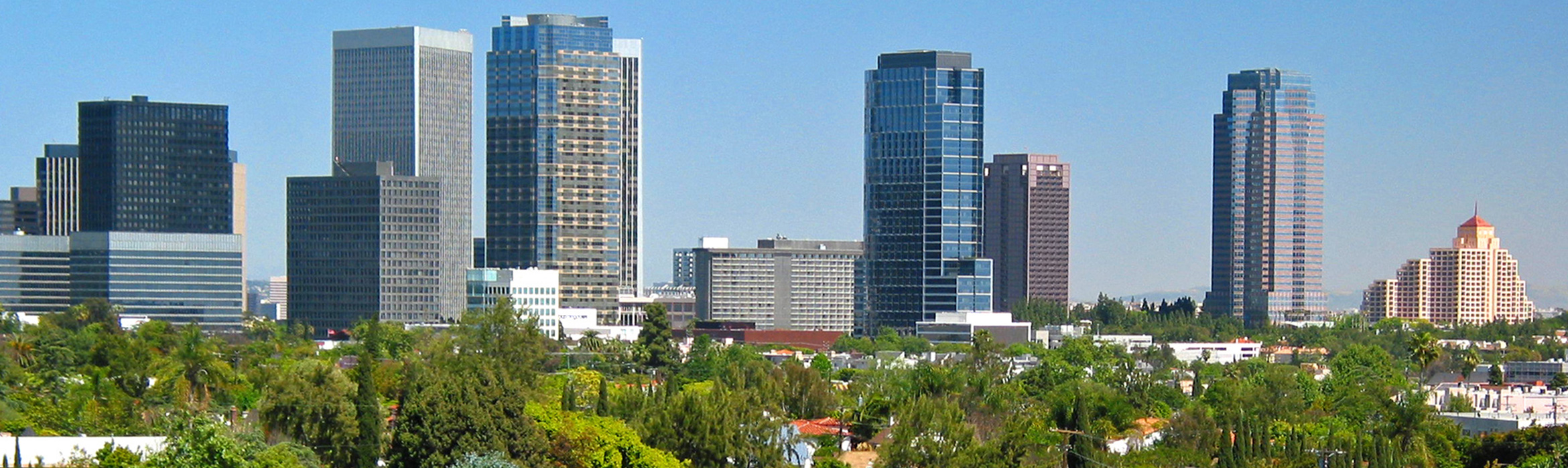 Cityscape at night in Los Angeles near the Alex. Brown branch