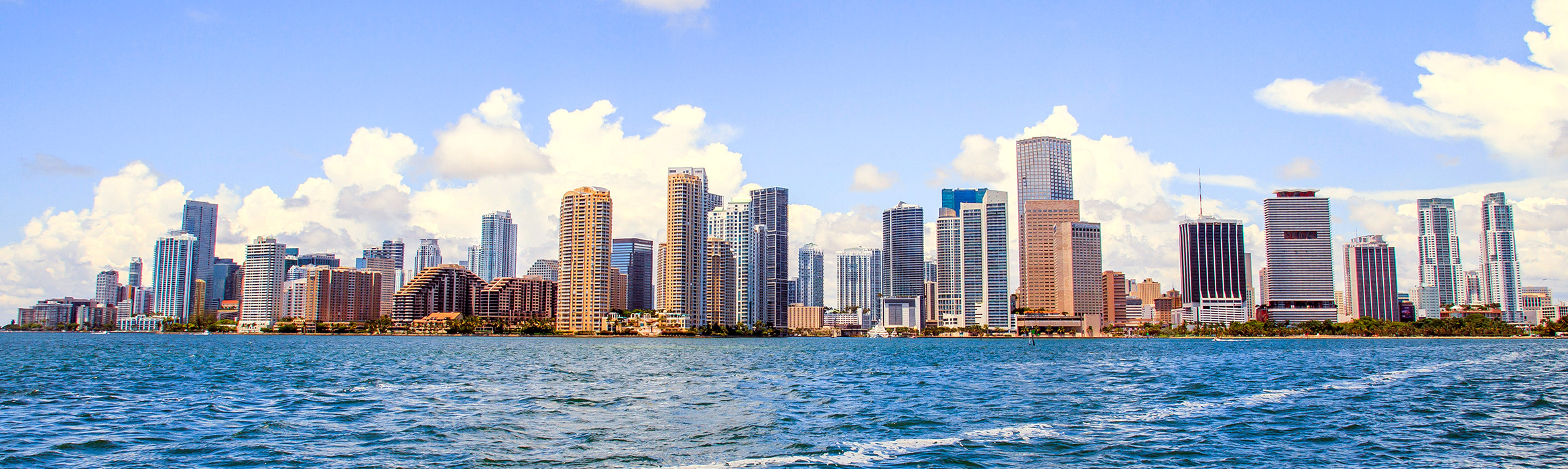 Skyline of Miami near the Alex. Brown